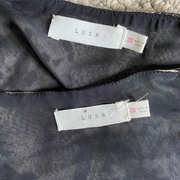 NWOT Lush bodysuit plus size 2X or 3X snake print polyester long sleeves - Picture 2 of 8